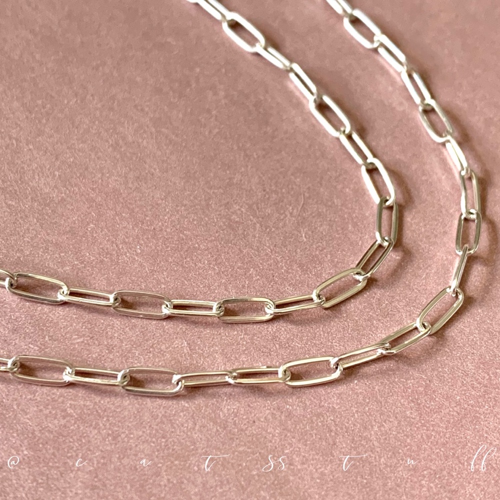 Sterling Silver Double Layer Necklace